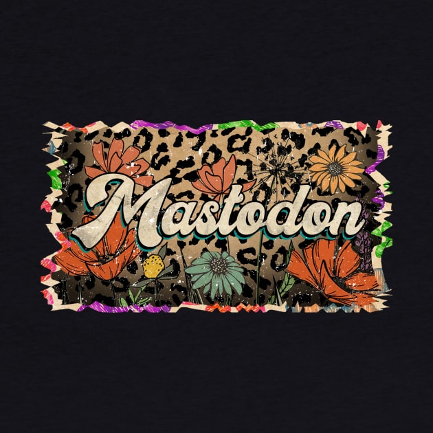 Mastodon Vintage Proud Name Personalized Birthday 70s 80s 90s Styles by Gorilla Animal